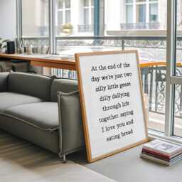 Two Silly Geese Print - Goose Club Print, Pair Of Fun Couples Cute Quote, Dilly Dallying - thumbnail 3