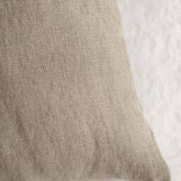 Super-Heavy Weight Pillowcase 1 Pc. Durable Pre-Washed Italian Linen 400-420 Gsm. White, Natural, Oatmeal. Thick Canvas. Made in Lithuania - thumbnail 2