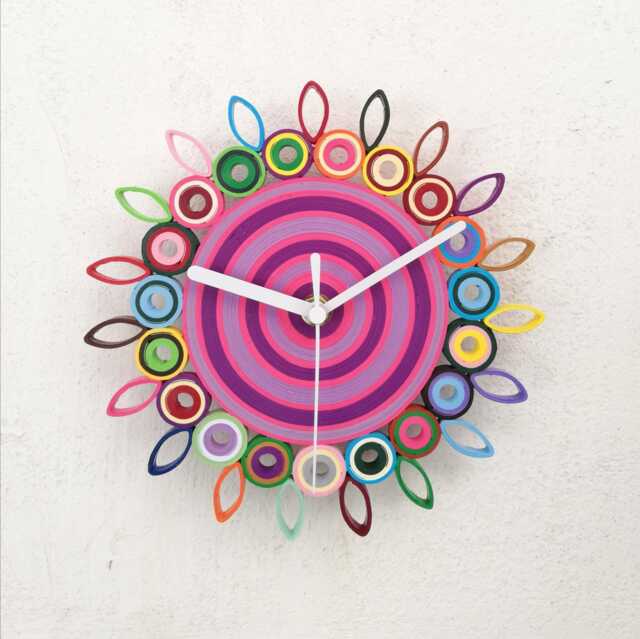Small Wall Clock, Personalized Paper Silent Housewarming Gift, No Ticking, Unique Decor, Kids Room New House - image 1