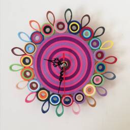 Small Wall Clock, Personalized Paper Silent Housewarming Gift, No Ticking, Unique Decor, Kids Room New House - thumbnail 2