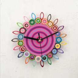 Small Wall Clock, Personalized Paper Silent Housewarming Gift, No Ticking, Unique Decor, Kids Room New House - thumbnail 3