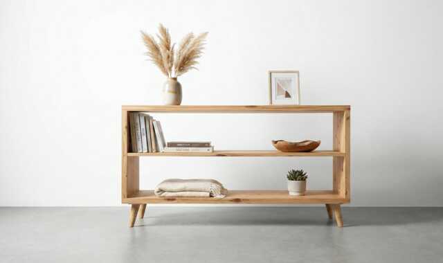 The Horizon Nook/Handmade Vinyl & Media Storage Unit Custom Made Bookcase Tv Stand - image 1
