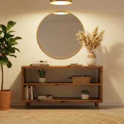 The Horizon Nook/Handmade Vinyl & Media Storage Unit Custom Made Bookcase Tv Stand - thumbnail 4