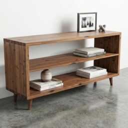 The Horizon Nook/Handmade Vinyl & Media Storage Unit Custom Made Bookcase Tv Stand - thumbnail 3