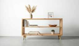 The Horizon Nook/Handmade Vinyl & Media Storage Unit Custom Made Bookcase Tv Stand - thumbnail 1