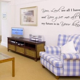 "Vinyl Wall Art Stickers Bible Quote Verse ""You Lord Are All I Have" - thumbnail 3