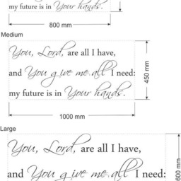 "Vinyl Wall Art Stickers Bible Quote Verse ""You Lord Are All I Have" - thumbnail 2