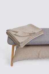 stonewashed Linen Flat Bed Sheet - 100% Natural Top - thumbnail 1