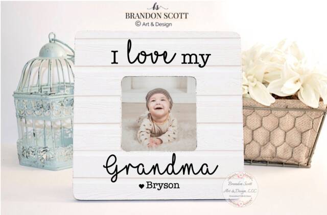 Personalized Grandparent Photo Frame Gift For Grandma, Grandpa, I Love My Grandma Nana Mimi Gigi, Grandparent From Grandchild - image 1