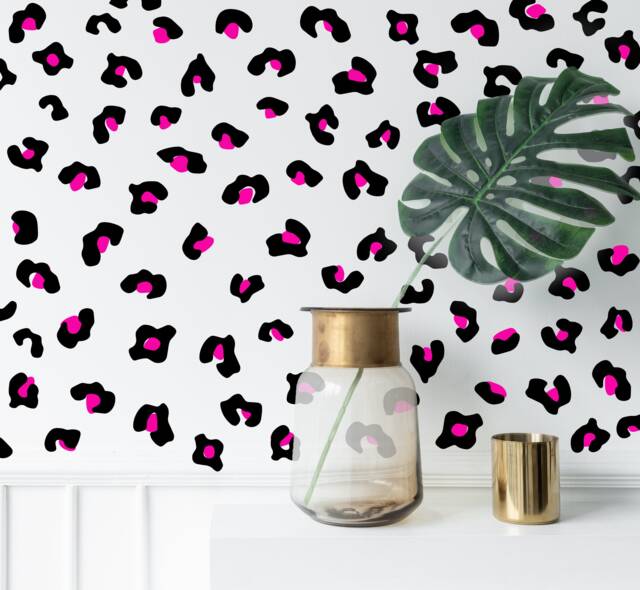 Leopard Print Sticker Vinyl Decals Wall Art Colourful Irregular Dots Dot Animal Nursery Home Decoration Office Decor UK - image 1