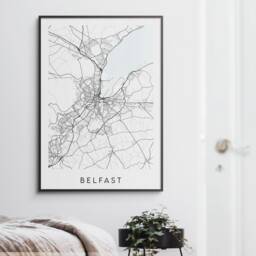 Belfast Map Print - Minimal Poster Art Northern Ireland - thumbnail 2