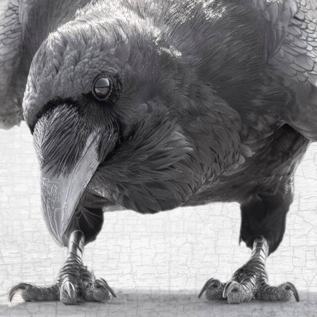 Quoth The Raven Nevermore - Signed Fine Art Photograph By June Hunter, Raven Portraiture - image 1