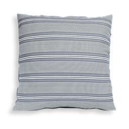 Gray & White Striped Pillow Cover Reversible Cotton Cushion, Modern Decor - thumbnail 1