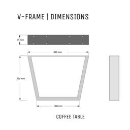 Industrial Steel Table Legs V Frame, Heavy-Duty Metal, Diy For Dining Table, Desk, Coffee Bench - Set Of 2 - thumbnail 3