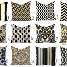 Outdoor Pillow Cover, Black, Ivory, & Natural Shades, Fade Resistant - thumbnail 2
