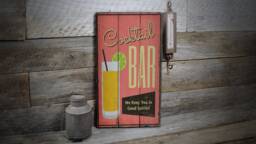 Cocktail Barn Decor, Beach Drinking Day, Fun Sign, Wooden Sale Wall Decor - Old Signs - thumbnail 1