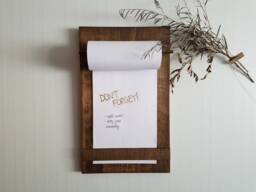Rustic Memo Board/Rustic Wall Decor, Farmhouse Kitchen To Do List Notepad, Hanging Organizer, Home Style - thumbnail 1