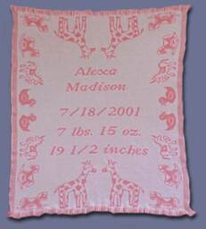100% Cotton Custom Knit Baby Blanket - thumbnail 1