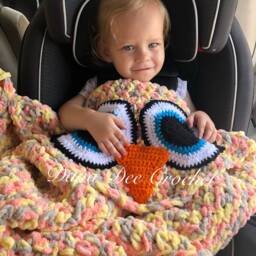 Baby Owl Car Seat Blanket Pattern - thumbnail 2