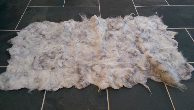 Contemporary Felted Silver Grey Rug/Felted Eco Throw Cruelty Free Sheep Home Decor Wallhanging - image 1