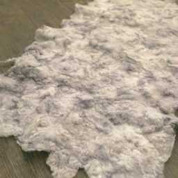 Contemporary Felted Silver Grey Rug/Felted Eco Throw Cruelty Free Sheep Home Decor Wallhanging - thumbnail 2