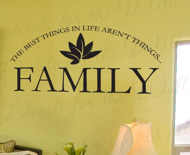 Family Best Things in Life Aren't Love Home Adhesive Vinyl Wall Decal Lettering Decoration Quote Decor Saying Sticker Art Mural F07 - image 1