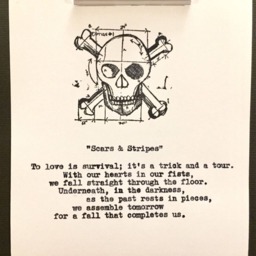 Scars & Stripes. Poetry On Antique Typewriter. Pre-Framed. Gift Ideas For Birthday, Wedding, Anniversary, Valentine's Day, Christmas - thumbnail 3