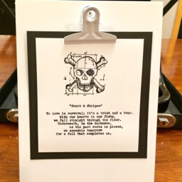 Scars & Stripes. Poetry On Antique Typewriter. Pre-Framed. Gift Ideas For Birthday, Wedding, Anniversary, Valentine's Day, Christmas - thumbnail 1