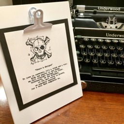 Scars & Stripes. Poetry On Antique Typewriter. Pre-Framed. Gift Ideas For Birthday, Wedding, Anniversary, Valentine's Day, Christmas - thumbnail 2