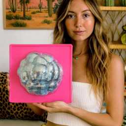 "Melting Bubbles Disco Ball 3D Resin Wall Art - Disco Ball Sculpture Funky Dopamine Decor Kitschy Decor- 12""x12" - thumbnail 2