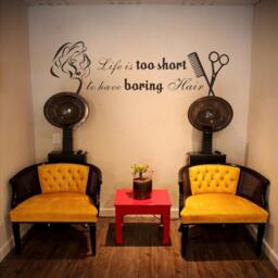 Life Is Too Short To Have Boring Hair - Salon Decor Beauty Shop Wall Decal Quotes- 147 - thumbnail 3