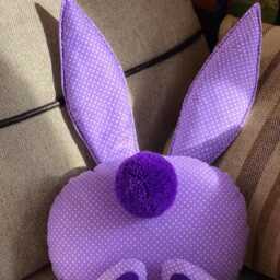 Bunny Butt Easter Decorative Pillow Rabbit Decor Gray Bunny Wreath Attachment Fabric Gift - thumbnail 4