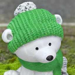 Polar Bear Sculpture Cocrete White Statue Handmade Arctic Animal Stone Figurine Winter Garden Outdoor Decor Yard Art - thumbnail 2