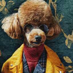 Fancy Vintage Dogs - Fleece Blanket 150cm X - thumbnail 3