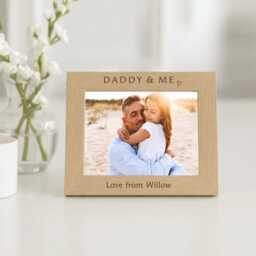 Personalised Daddy & Me Photo Frame - Engraved Wooden Frame, Dad Gift - thumbnail 3
