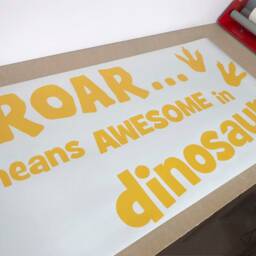 Roar Means Awesome in Dinosaur Wall Sticker, Sticker Quote, Quote Decal, Art, Gift For A Boy - thumbnail 2