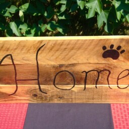 Home Sign - Reclaimed Wood Welcome Recycled Material Wall Hanging Country Handmade Rustic Decor - thumbnail 3