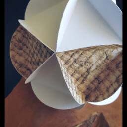 Geometric Ball Lamp Made Of Thick White Paper Handmade, Led, Unique Creation, Customizable - thumbnail 3
