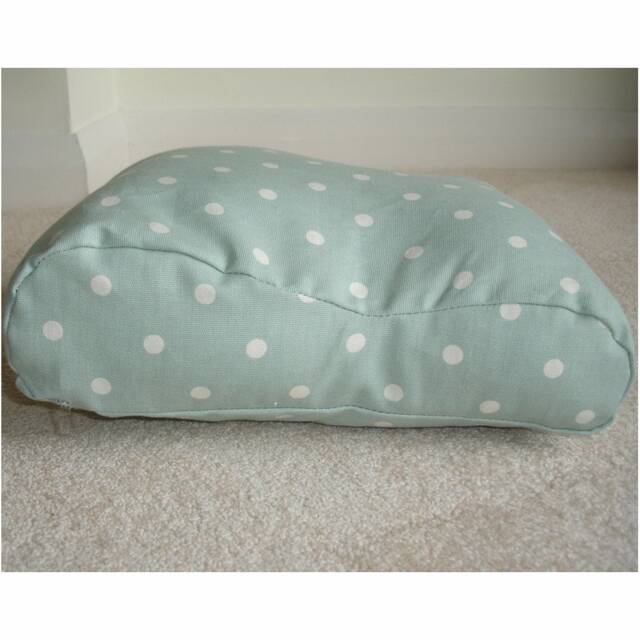 Tempur Original Travel Pillow Cover Only Small Neck Orthopaedic Pedic Cervical Polka Dots Duck Egg & White 25x31cm Case Pillowcase Spots Dot - image 1