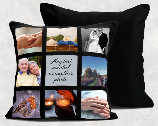 Personalized Memorial Photo Collage Cushion Cover Keepsake Sympathy Gift - image 1