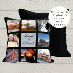 Personalized Memorial Photo Collage Cushion Cover Keepsake Sympathy Gift - thumbnail 2