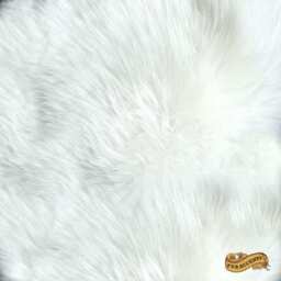 Handmade Faux Sheepskin Christmas Tree Skirt - Shaggy White Fur Accents - thumbnail 3