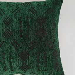 Moroccan Cushion Cover, Handmade Emerald Green Brocade Velvet Throw Pillow, Boho Tribal Cushion, Scatter 20''x20''/50x50 cm - thumbnail 2