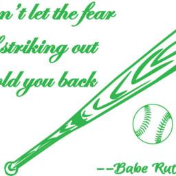 "Babe Ruth Quote ""Don't Let The Fear Of Striking Out Hold You Back" - thumbnail 2