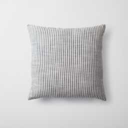 Navy Blue Striped Woven Pillow Cover Boho Neutral Decor - thumbnail 1