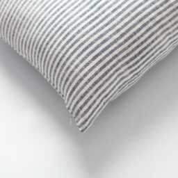 Navy Blue Striped Woven Pillow Cover Boho Neutral Decor - thumbnail 2