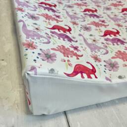 Pink Dinosaurs Wedge Baby Changing Mat, Wedge Changing Mat, Anti Roll Dinosaur Baby Mat - thumbnail 4
