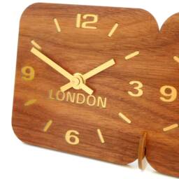 Personalised Walnut Time Zone Desk & Mantel Clock - thumbnail 4