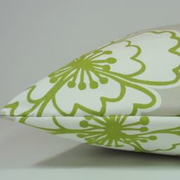 Snappy Poppy Pillow Cover Apple Green Floral Throw Cushion - thumbnail 3