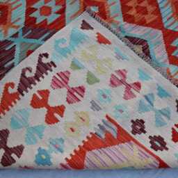 7x10 Ft Afghan Chubi Kilim Rug, New Flatweave Maimana Tribal Turkmen Oriental Rug, Vintage Rug For Bedroom, Livingroom Carpet - thumbnail 4